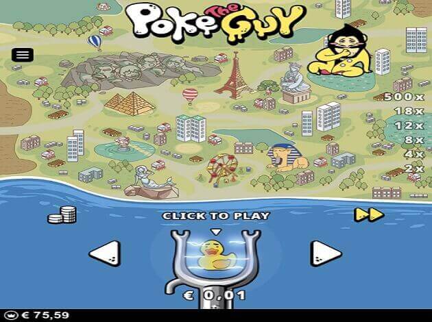 Poke the  Guy Game Screen