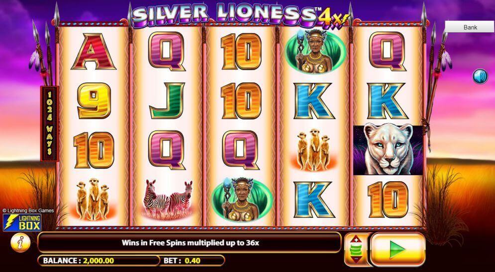 Silver Lioness 4x Pokie Base Game